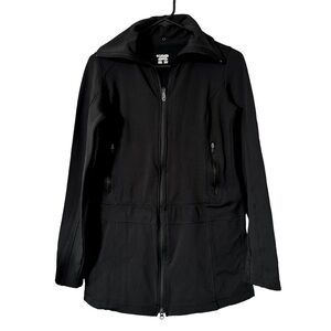 Columbia Light Weight Jacket SM Full Zip Black Turtleneck Long‎ Sleeve Pockets